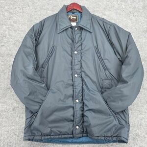 Vintage Envoy The Now Jacket Mens Large Navy Blue Nylon Puffer